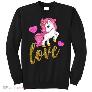 Valentines Day Cute Unicorn Love Sweatshirt