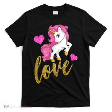Valentines Day Cute Unicorn Love T-Shirt