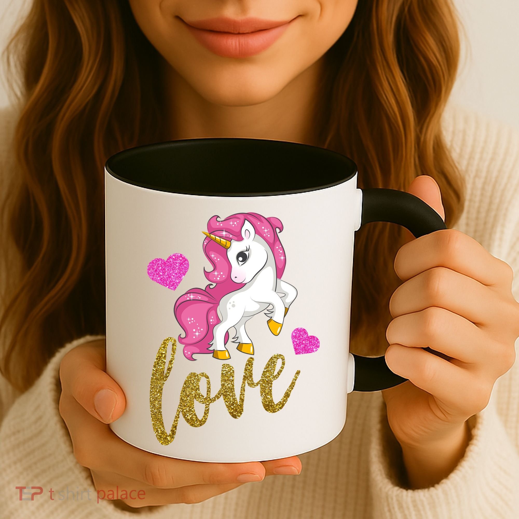 Valentines Day Cute Unicorn Love Coffee Mug