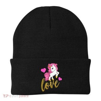 Valentines Day Cute Unicorn Love Beanie
