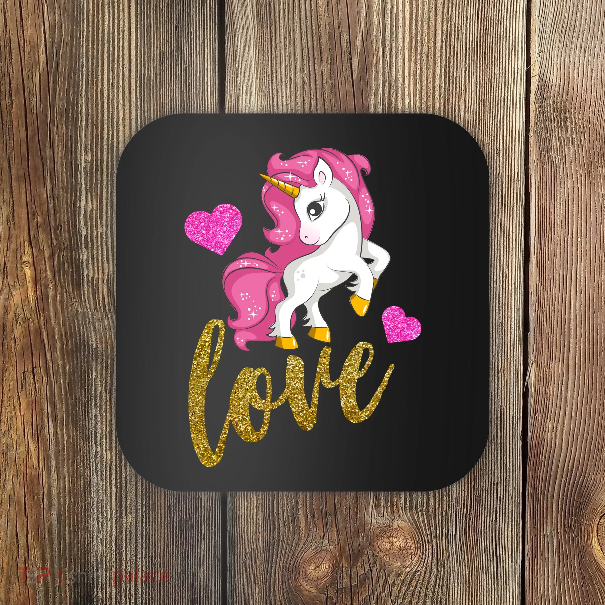 Valentines Day Cute Unicorn Love Coaster