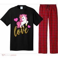 Valentines Day Cute Unicorn Love Pajama Set thumb 0