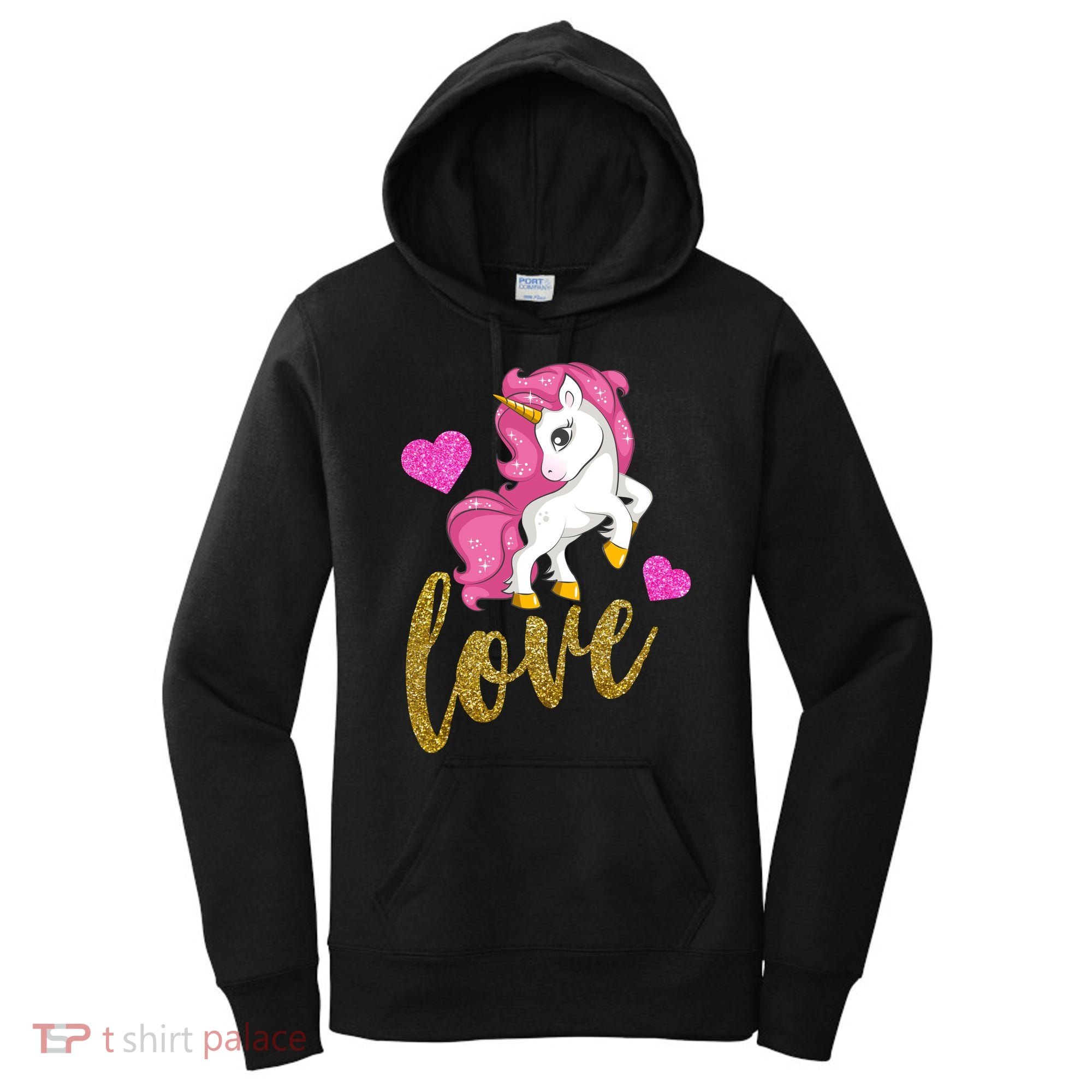 Valentines Day Cute Unicorn Love Women's Hoodie