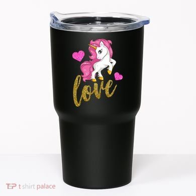 Valentines Day Cute Unicorn Love Tumbler