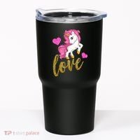 Valentines Day Cute Unicorn Love Tumbler thumb 0