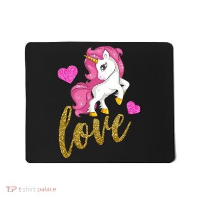 Valentines Day Cute Unicorn Love Mousepad
