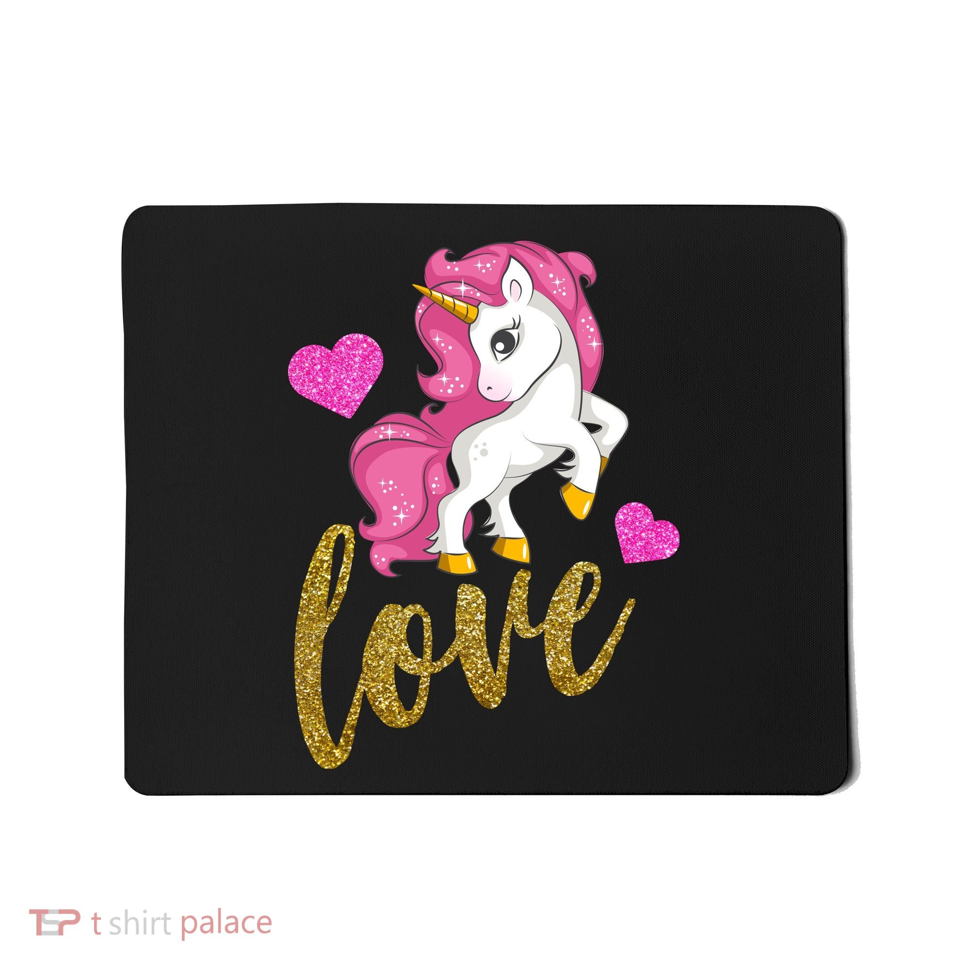 Valentines Day Cute Unicorn Love Mousepad