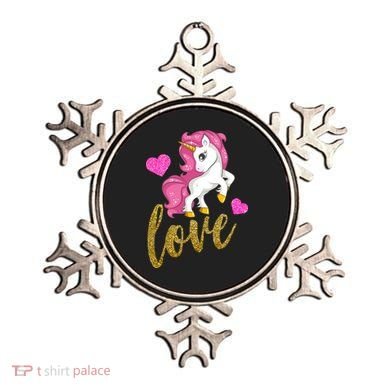 Valentines Day Cute Unicorn Love Ornament
