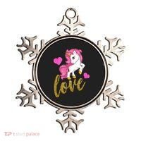 Valentines Day Cute Unicorn Love Ornament thumb 0