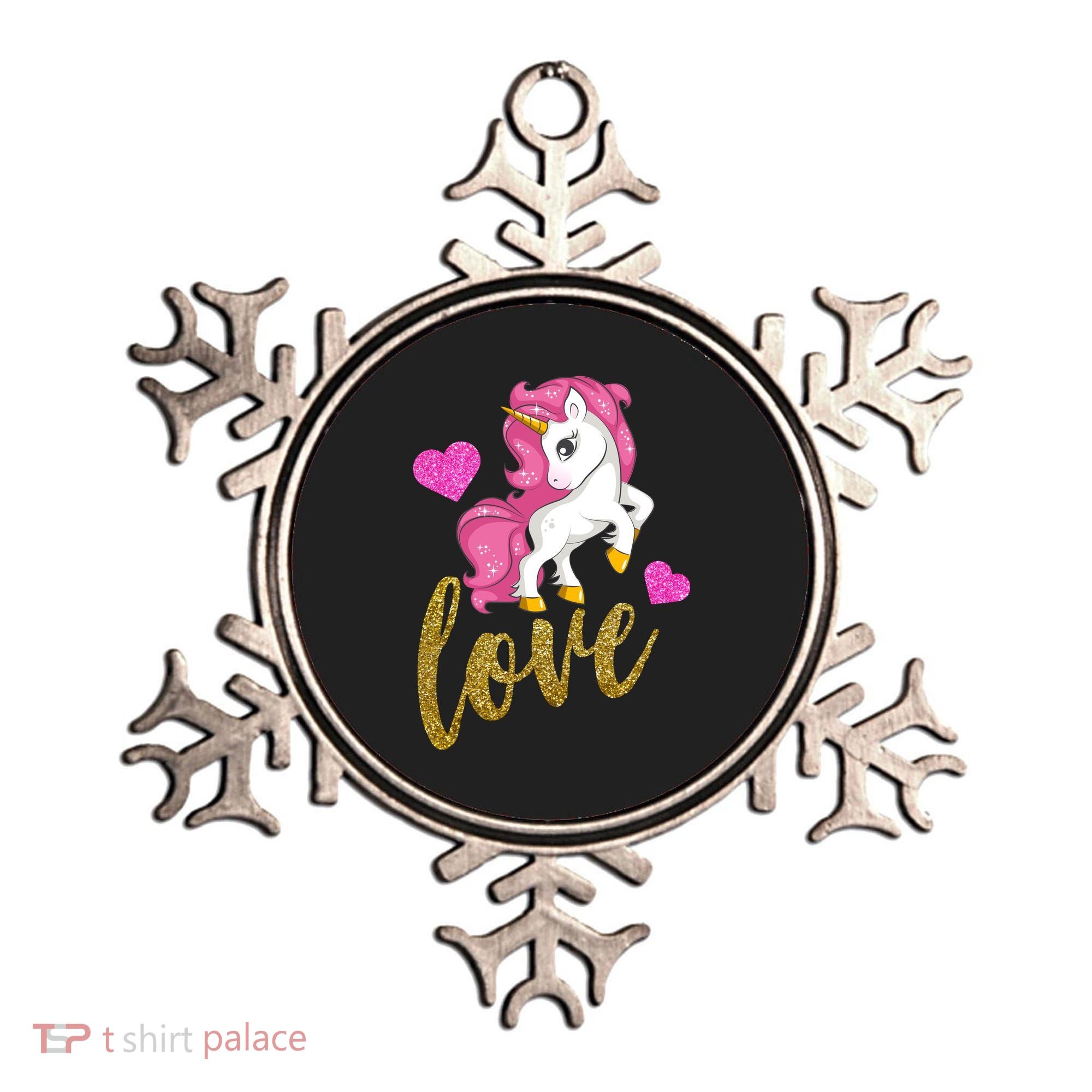 Valentines Day Cute Unicorn Love Ornament