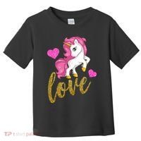 Valentines Day Cute Unicorn Love Toddler T-Shirt thumb 0