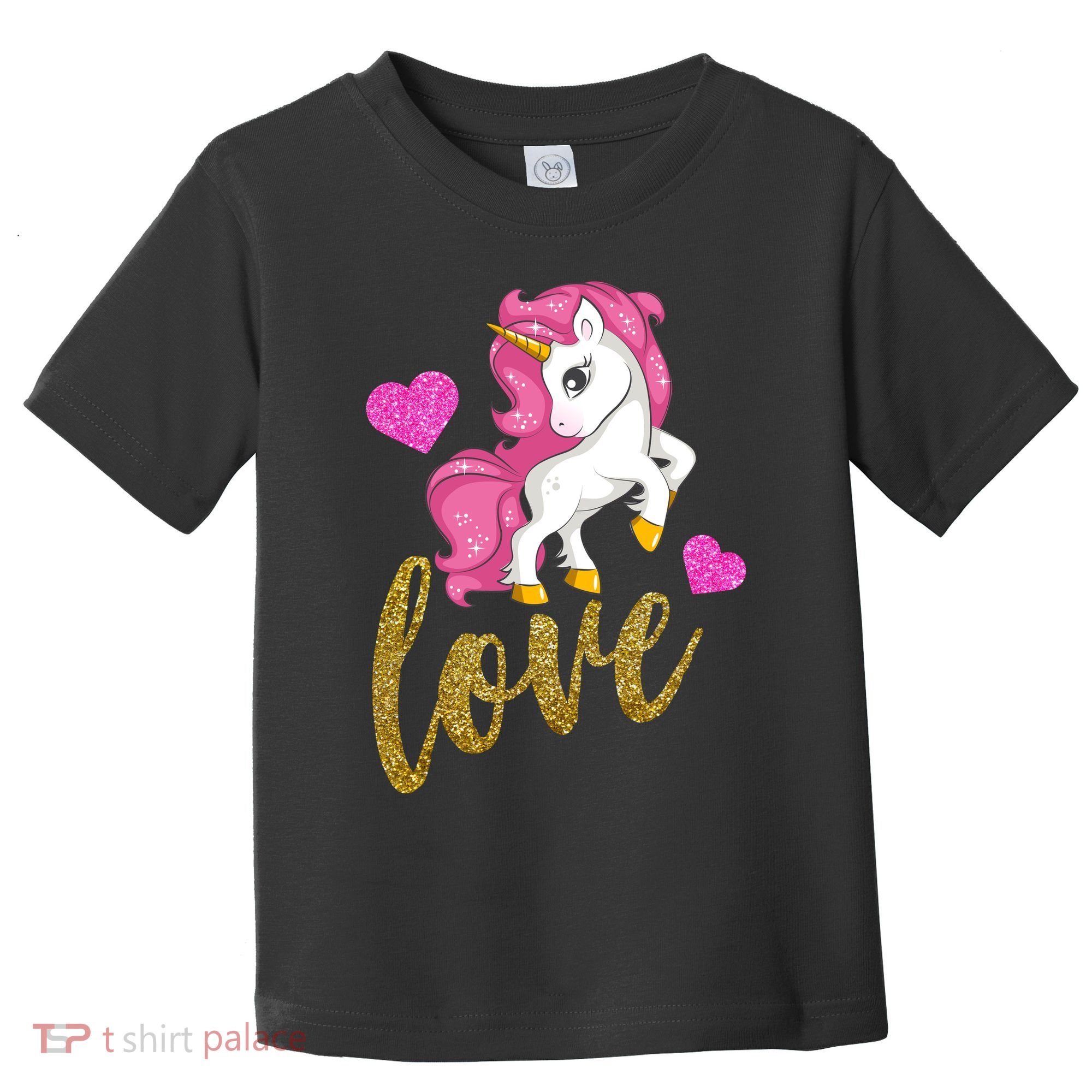 Valentines Day Cute Unicorn Love Toddler T-Shirt
