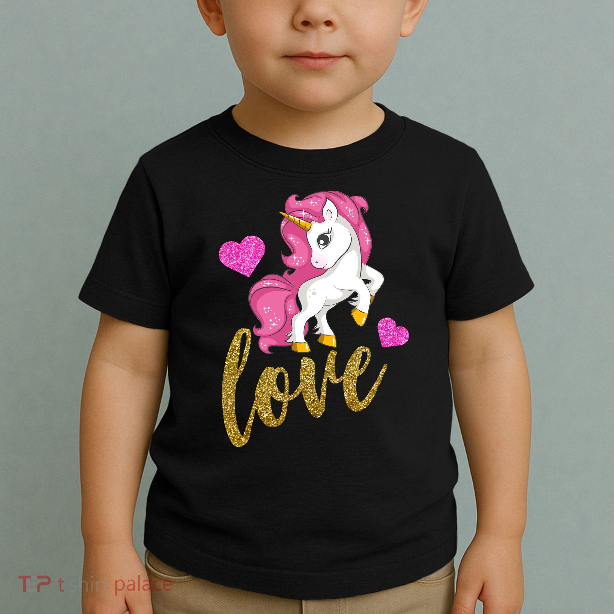 Valentines Day Cute Unicorn Love Toddler T-Shirt