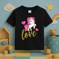 Valentines Day Cute Unicorn Love Toddler T-Shirt thumb 3