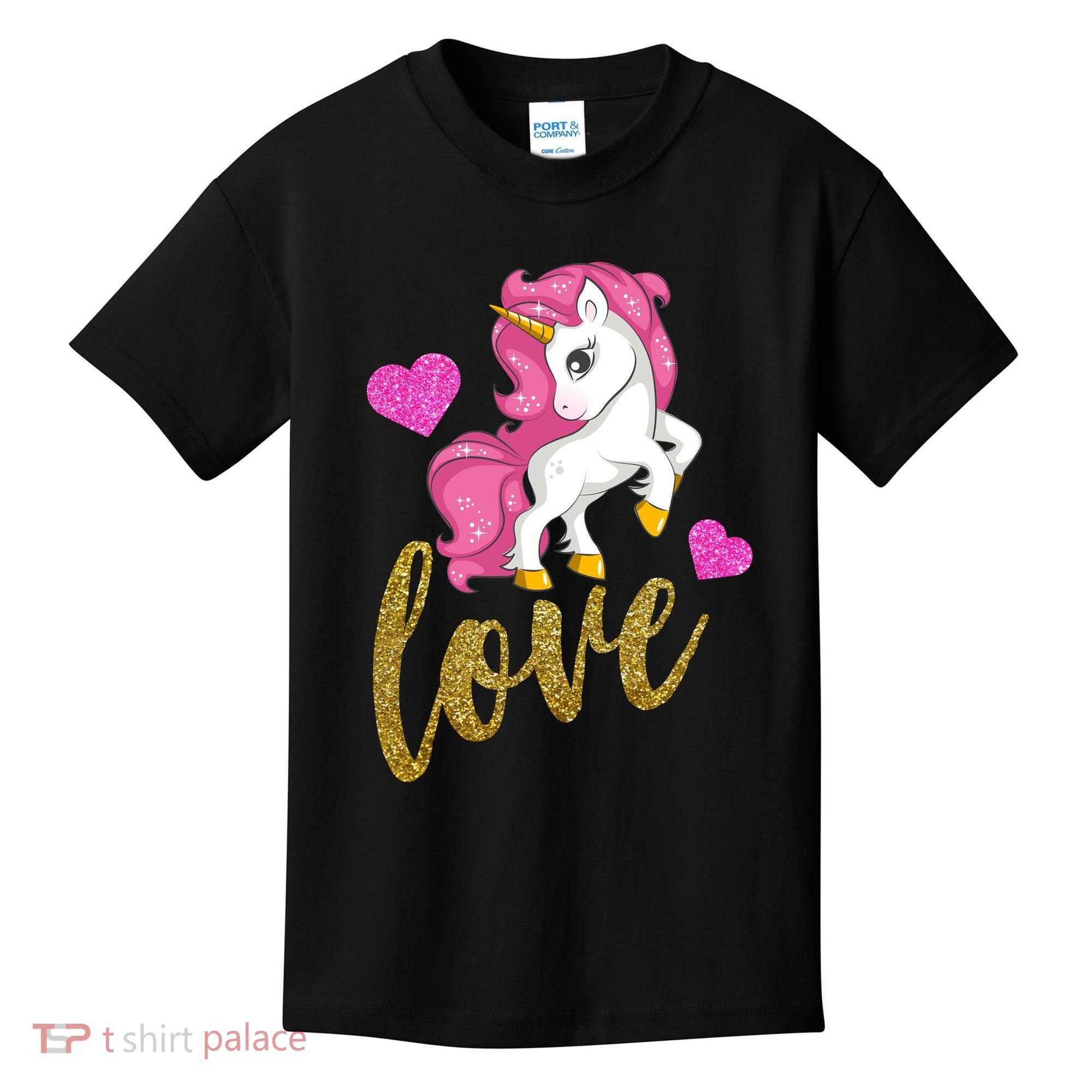 Valentines Day Cute Unicorn Love Kids T-Shirt