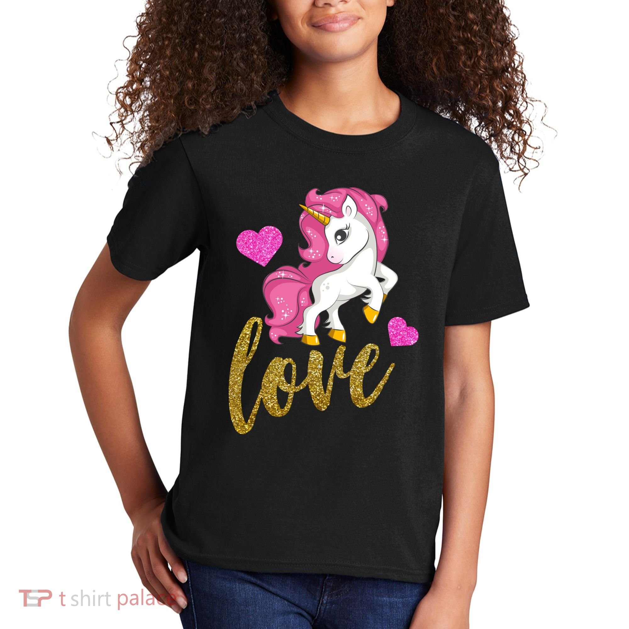 Valentines Day Cute Unicorn Love Kids T-Shirt