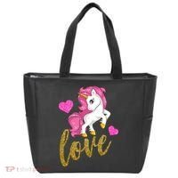 Valentines Day Cute Unicorn Love Tote Bag thumb 0