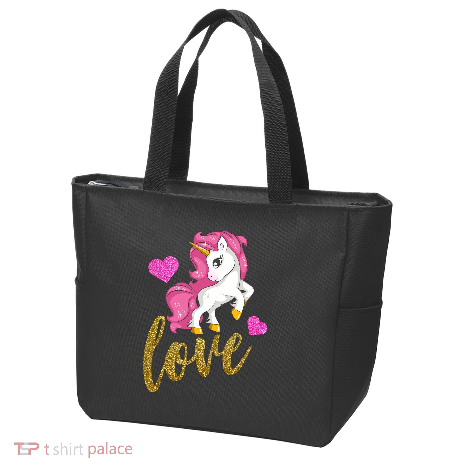 Valentines Day Cute Unicorn Love Tote Bag