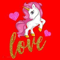 Valentines Day Cute Unicorn Love Santa Hat thumb 1