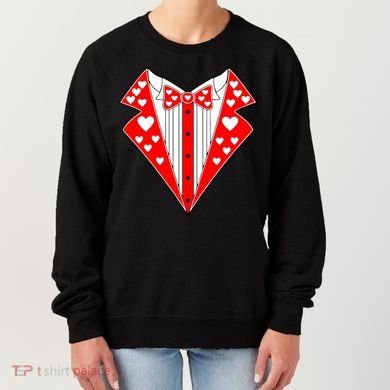 Valentine's Day Heart Tuxedo Women's Sweatshirt