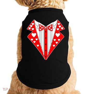 Valentine's Day Heart Tuxedo Doggie Tank