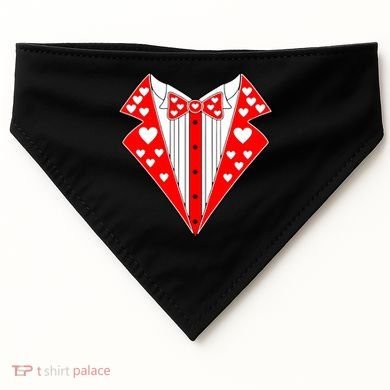 Valentine's Day Heart Tuxedo USA-Made Doggie Bandana
