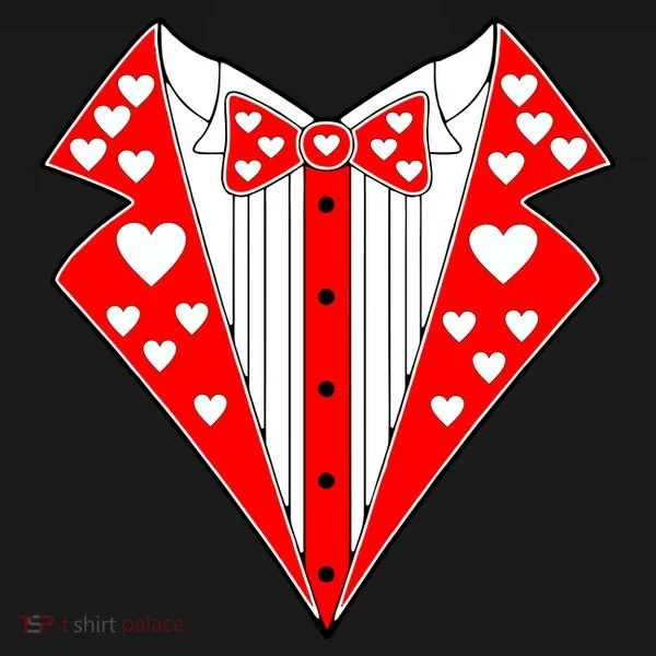 Valentine's Day Heart Tuxedo Hoodie