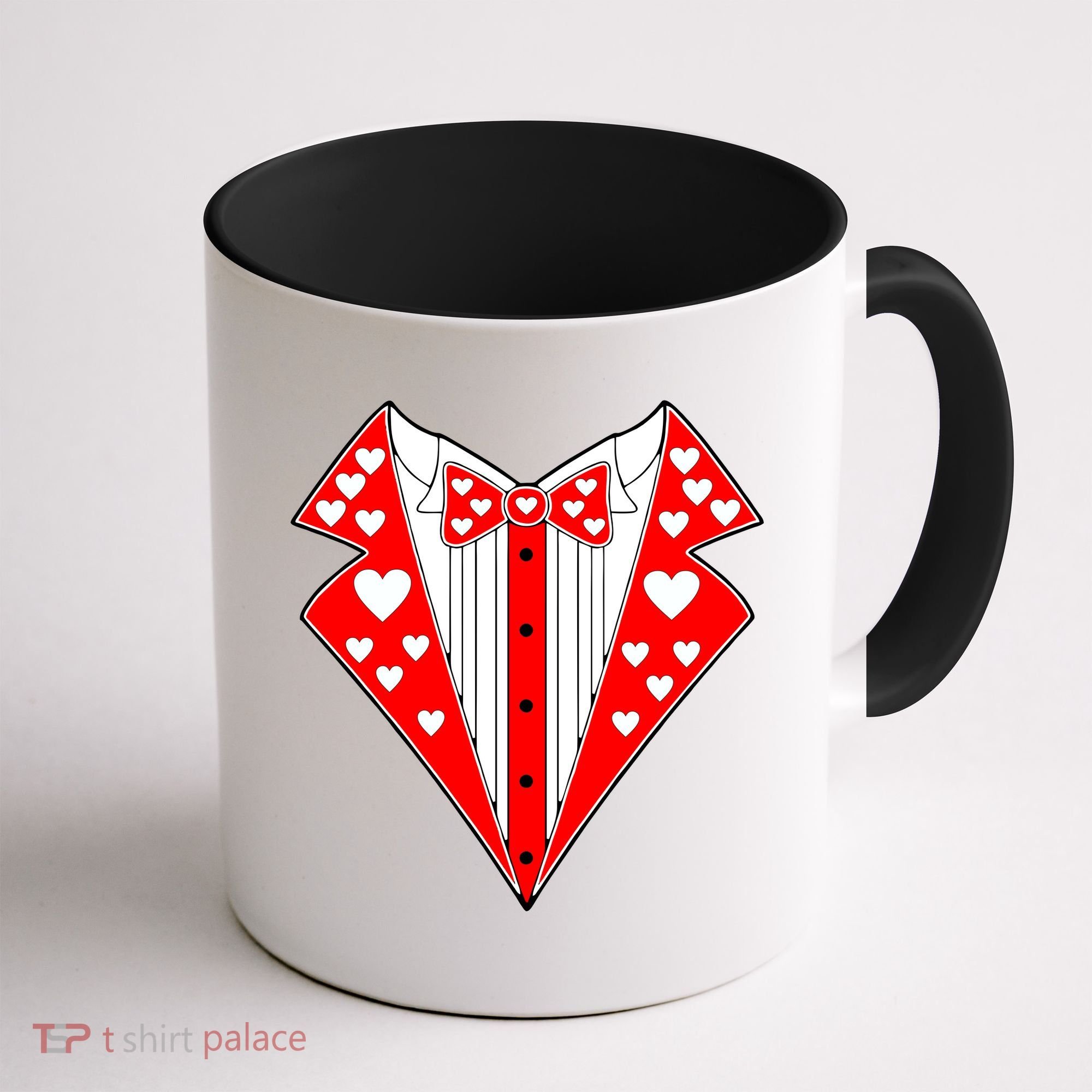 Valentine's Day Heart Tuxedo Coffee Mug