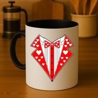 Valentine's Day Heart Tuxedo Coffee Mug thumb 4