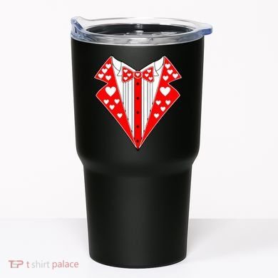 Valentine's Day Heart Tuxedo Tumbler