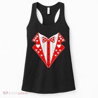 Valentine's Day Heart Tuxedo Women's Tank Top thumb 0
