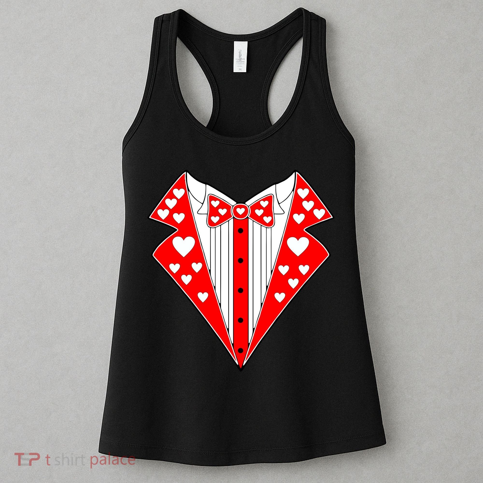 Valentine's Day Heart Tuxedo Women's Tank Top