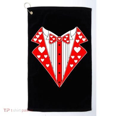 Valentine's Day Heart Tuxedo Golf Towel