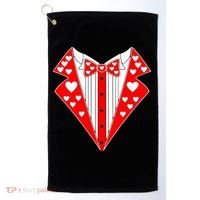 Valentine's Day Heart Tuxedo Golf Towel thumb 0