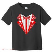 Valentine's Day Heart Tuxedo Toddler T-Shirt thumb 0
