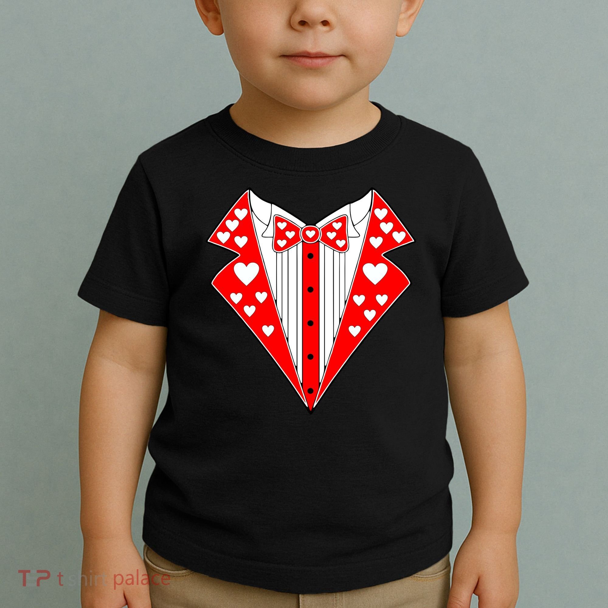 Valentine's Day Heart Tuxedo Toddler T-Shirt