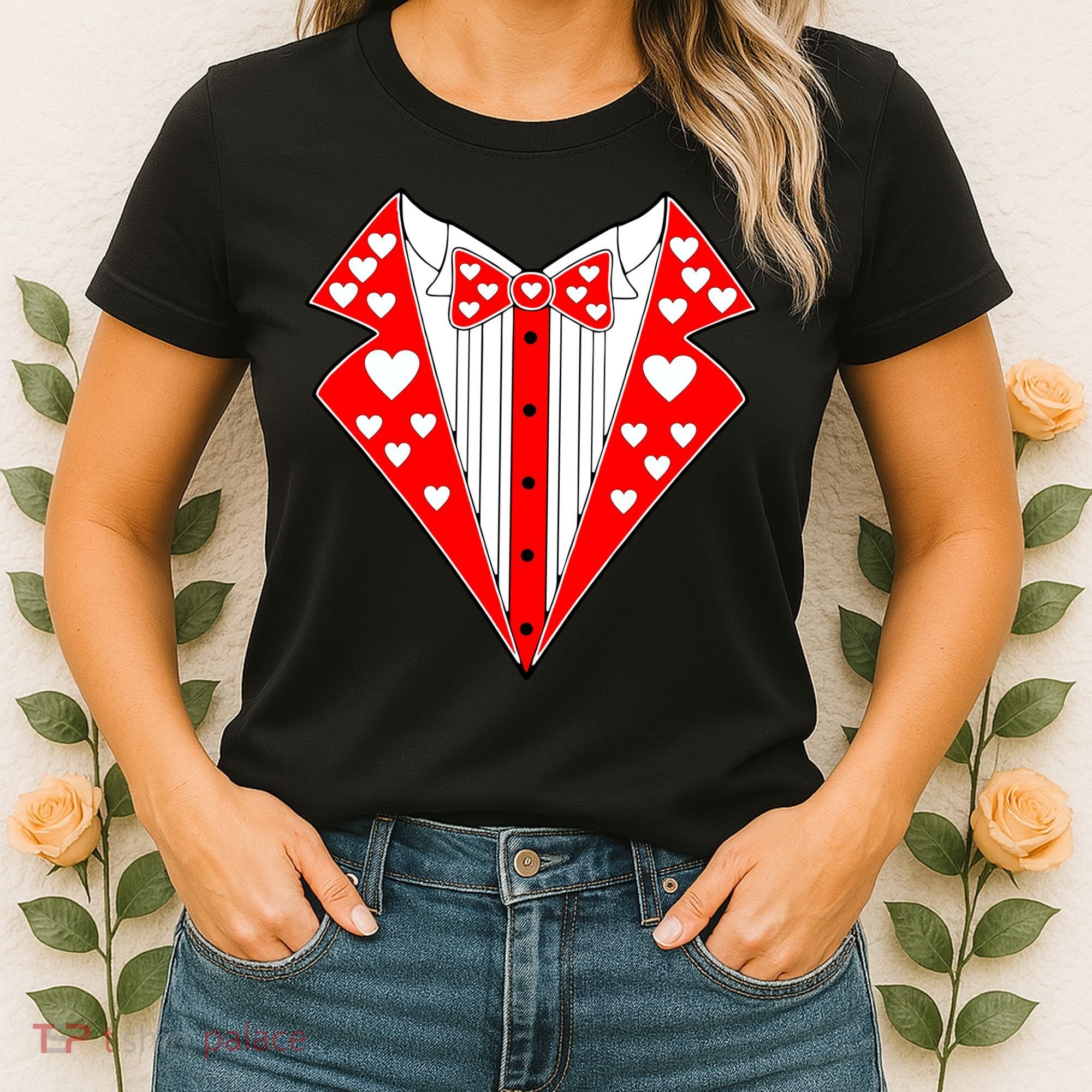 Valentine's Day Heart Tuxedo Women's T-Shirt