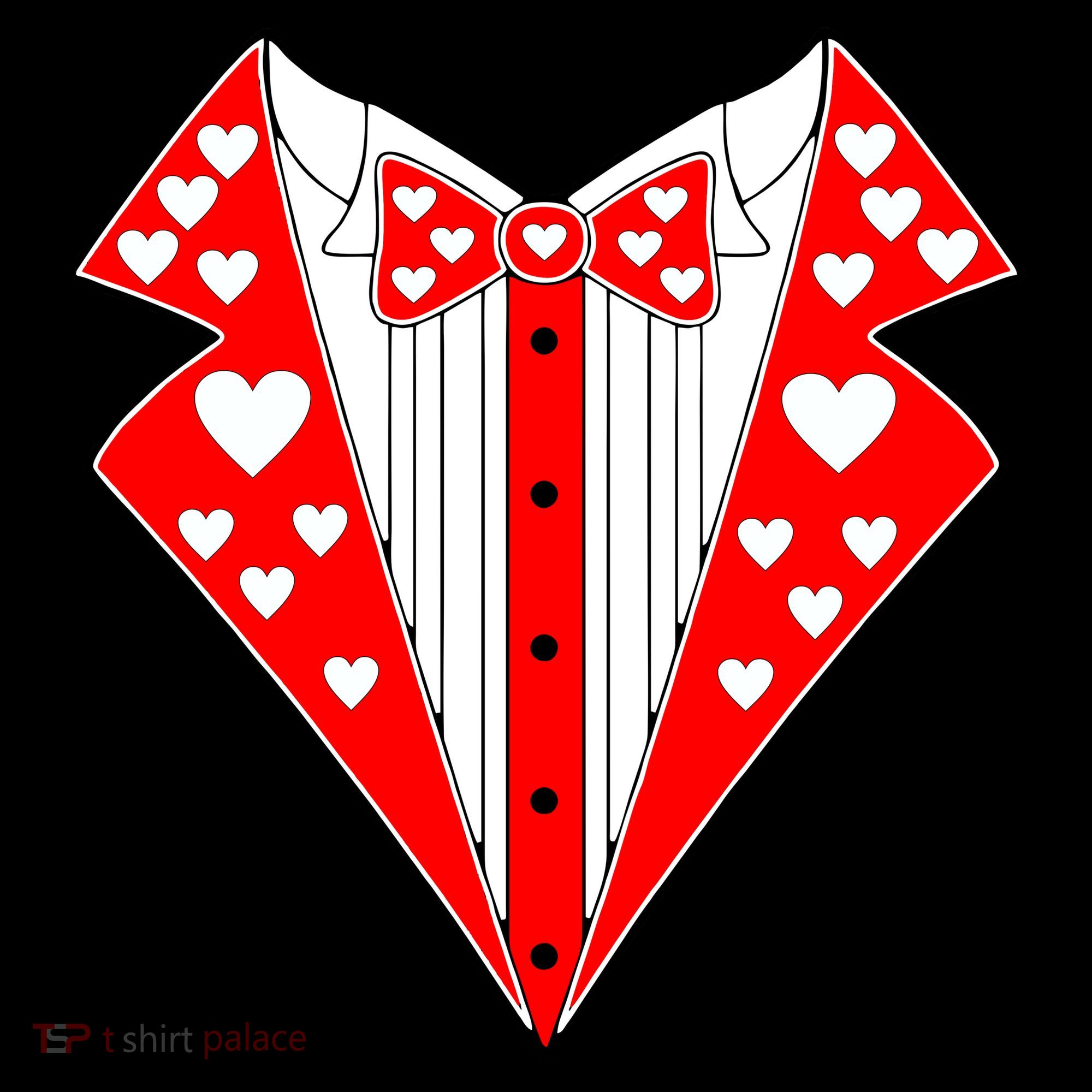 Valentine's Day Heart Tuxedo Women's T-Shirt