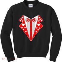 Valentine's Day Heart Tuxedo Kids Sweatshirt thumb 0
