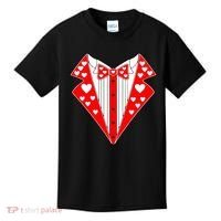 Valentine's Day Heart Tuxedo Kids T-Shirt thumb 0