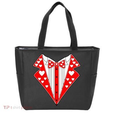 Valentine's Day Heart Tuxedo Tote Bag