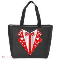 Valentine's Day Heart Tuxedo Tote Bag thumb 0