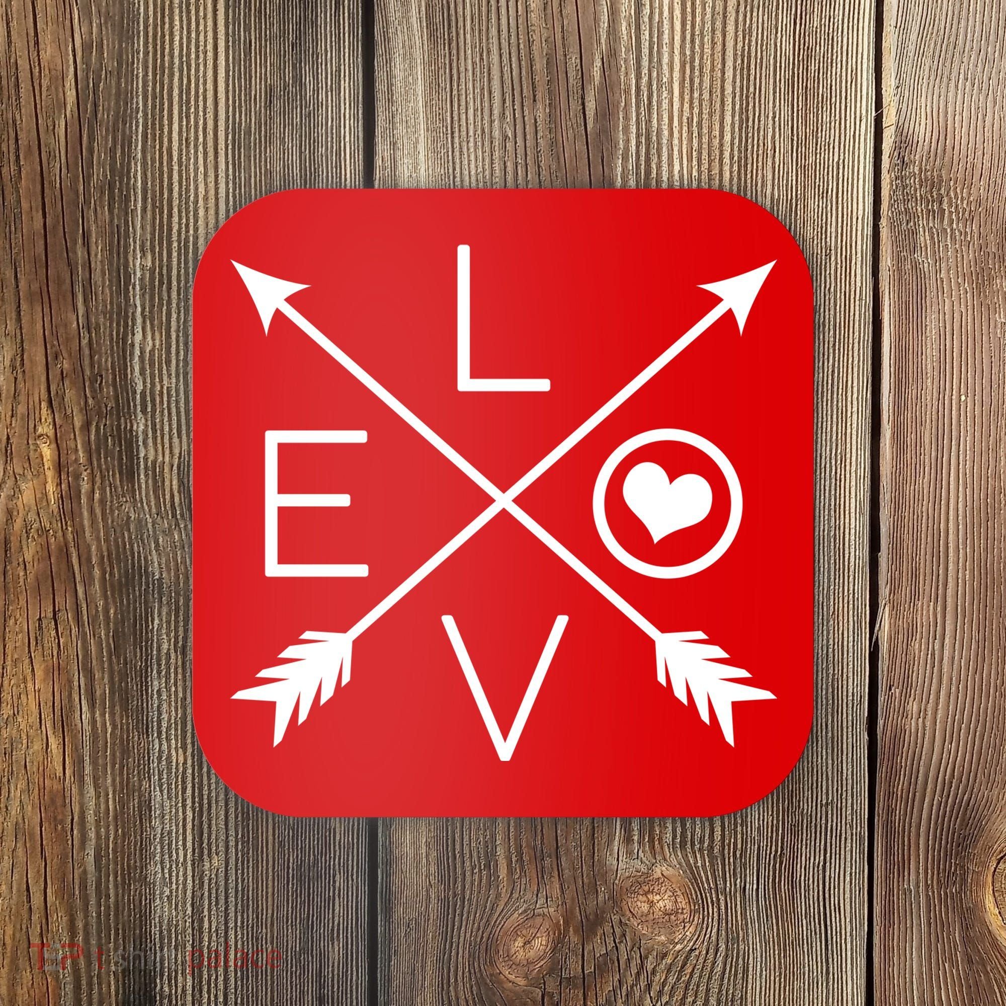 Valentines Day Love Arrows Coaster