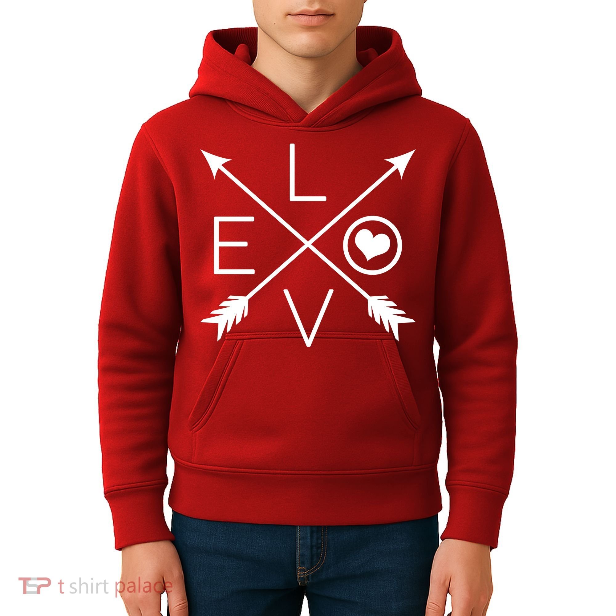 Valentines Day Love Arrows Kids Hoodie