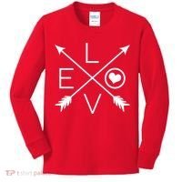 Valentines Day Love Arrows Kids Long Sleeve Shirt thumb 0