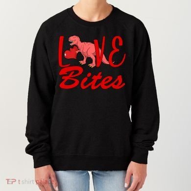 Valentines Day Love Bites Dinosaur Women's Sweatshirt