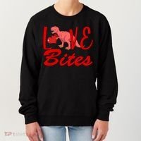 Valentines Day Love Bites Dinosaur Women's Sweatshirt thumb 0