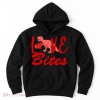 Valentines Day Love Bites Dinosaur Hoodie thumb 0