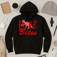 Valentines Day Love Bites Dinosaur Hoodie thumb 3