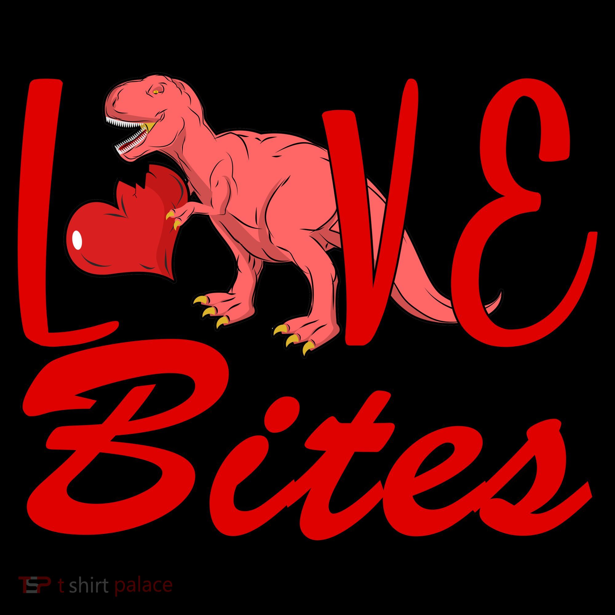 Valentines Day Love Bites Dinosaur Long Sleeve Shirt